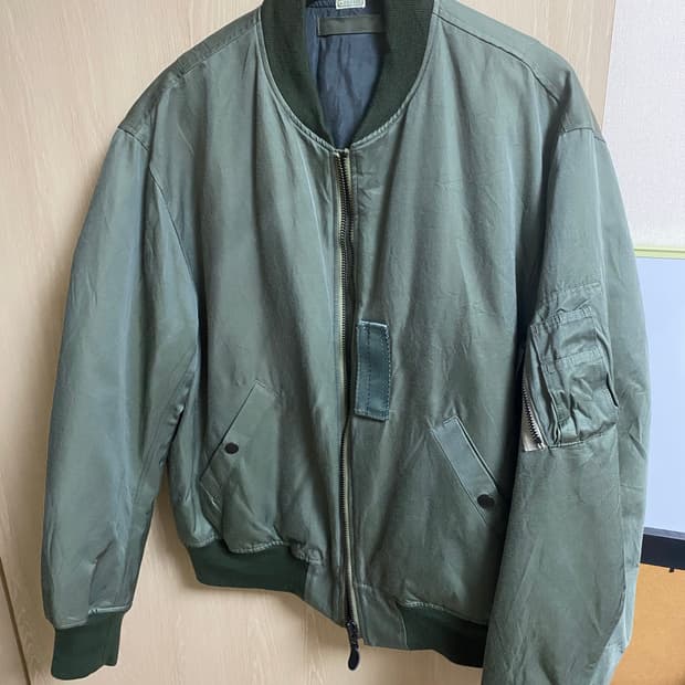 아프레쎄 에크루 별주 빈티지 실크 ma-1 3사이즈