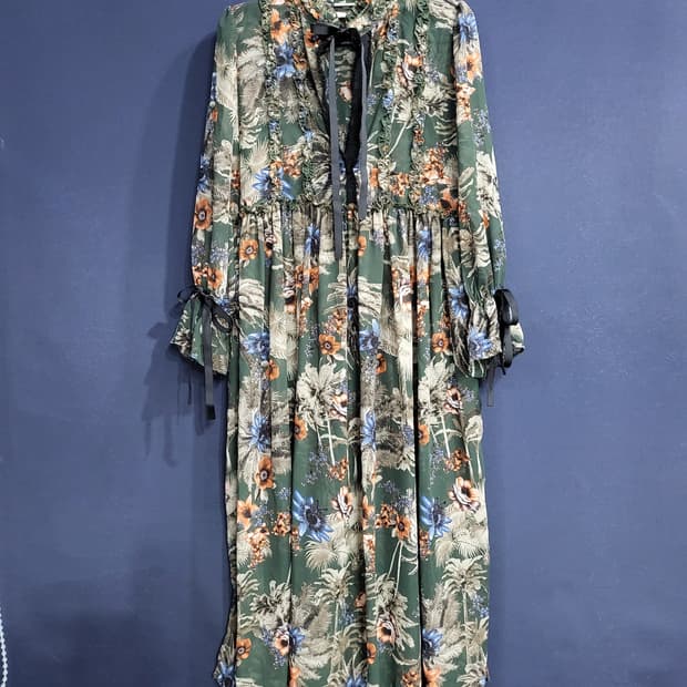 플라워 쉬폰 시스루