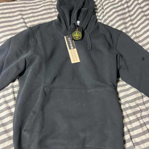 스톤아일랜드 오가닉코튼 플리스 스웨트셔츠 (L)