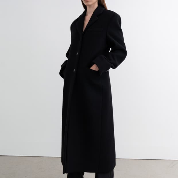 인사일런스 우먼  싱글 맥시 코트  