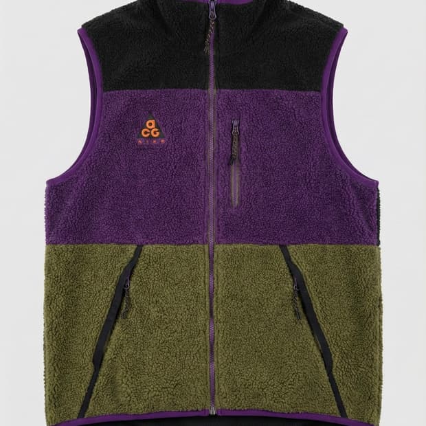 나이키 acg 베스트 블랙 세콰이아 나이트 퍼플 L사이즈