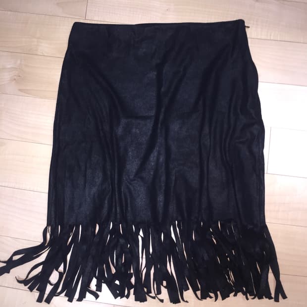 프린지 블랙스커트 vintage skirt