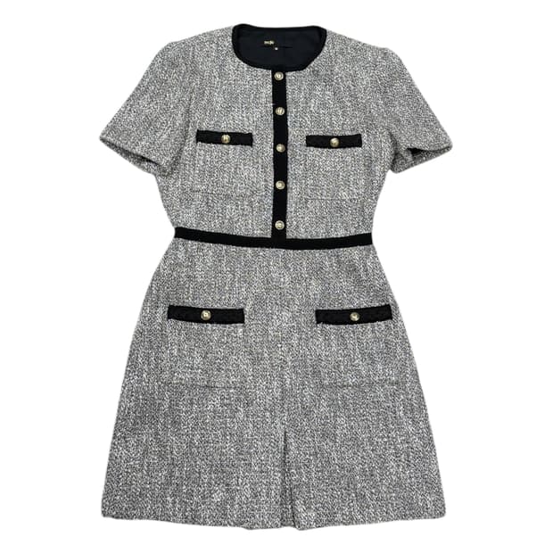 마쥬 트위드 반팔 원피스 36