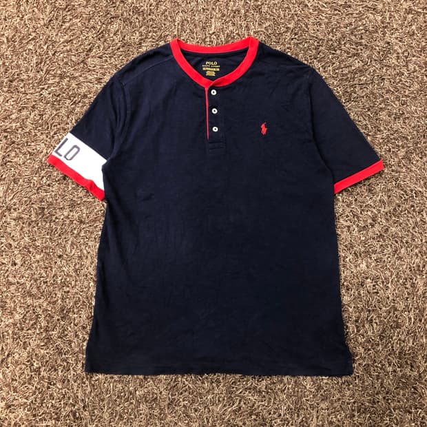 폴로 랄프로렌 걸스 헨리넥 반팔 티셔츠