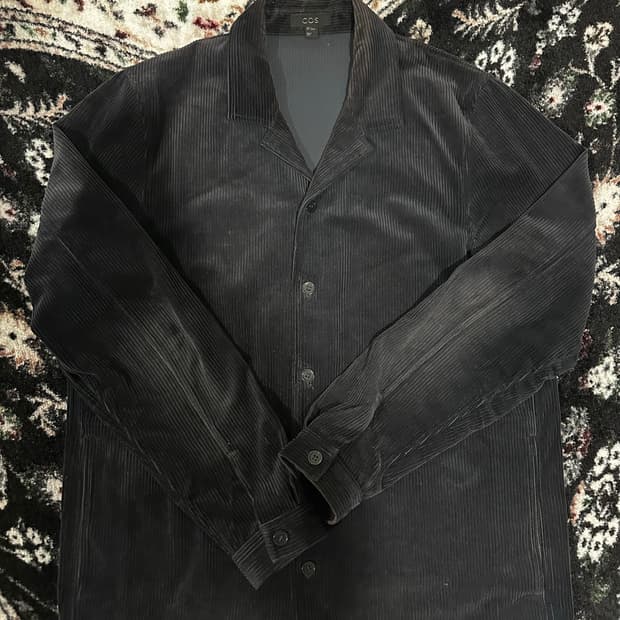 COS 코스 블랙 코듀로이 셔츠 M