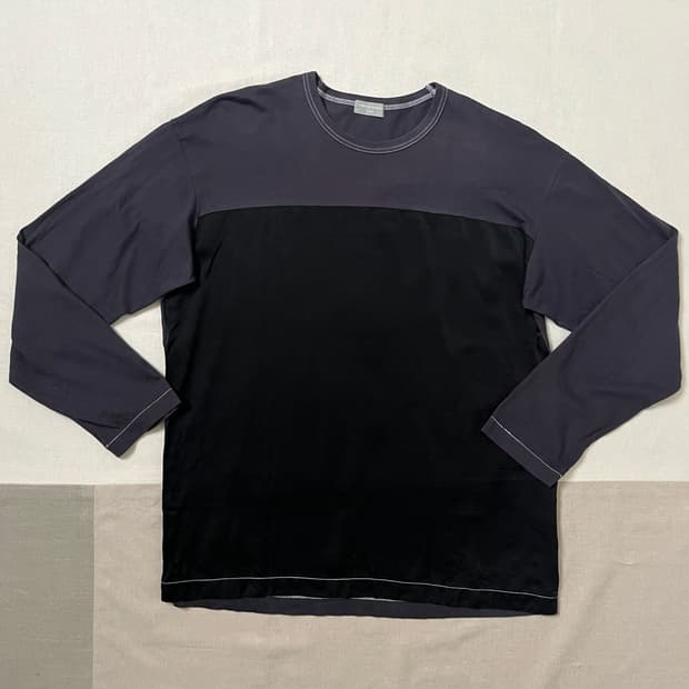 90s 꼼데가르송 옴므 컬러블럭 티셔츠 comme des garcons