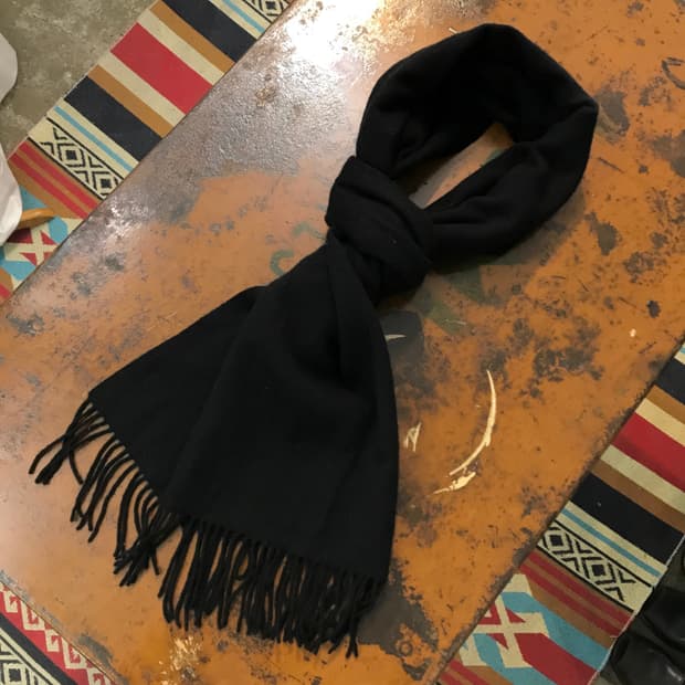 VTG 빈티지 블랙 울 빅 머플러 남녀공용