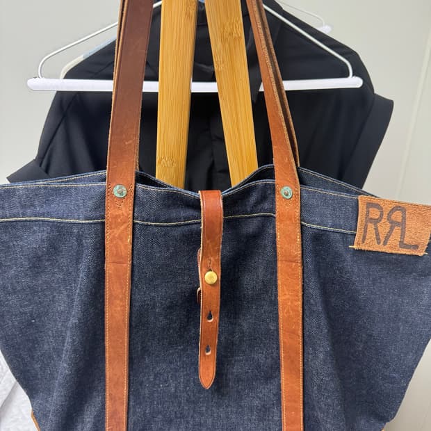 RRL 더블알엘 데님 토트백
