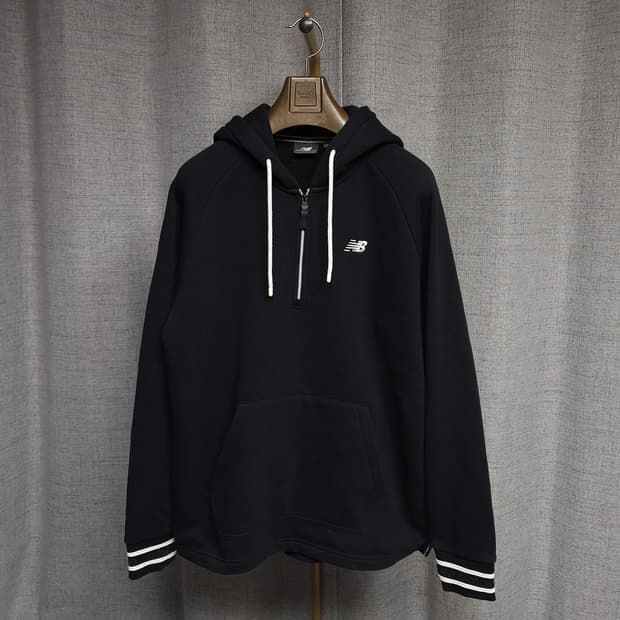 100 ) 뉴발란스 반집업 기모 후드티