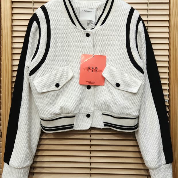 (새상품)에고이스트 배색 크롭점퍼55