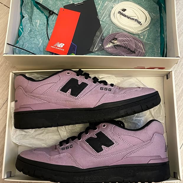 뉴발란스 550 x 디스이즈네버댓(280사이즈) 라벤더 블랙
