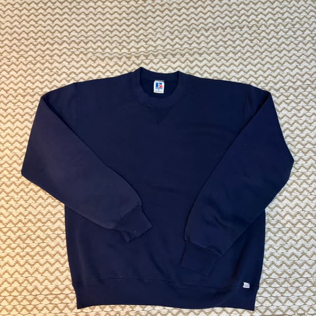 90s 미제 러셀 네이비 스웻셔츠