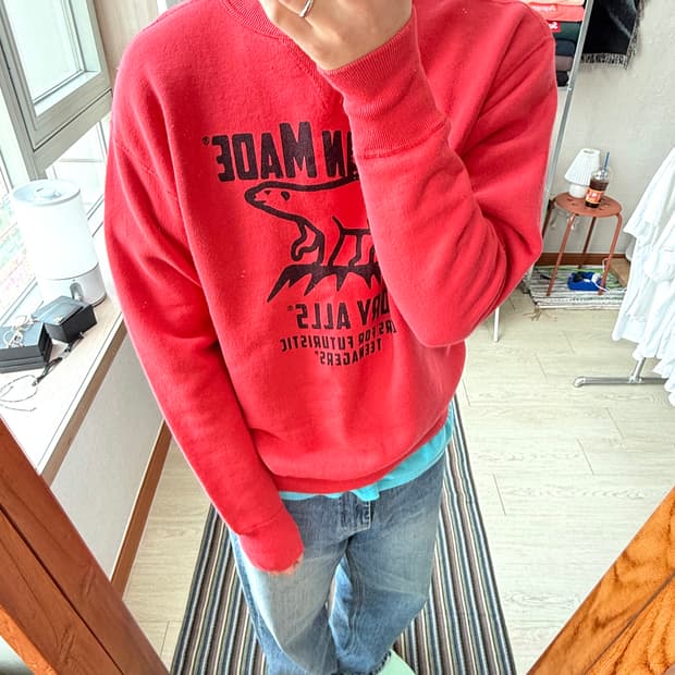 휴먼메이드 북극곰 맨투맨