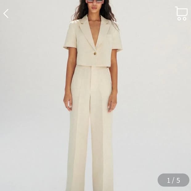 ZARA 자라 린넨 블레이저 자켓 셋업