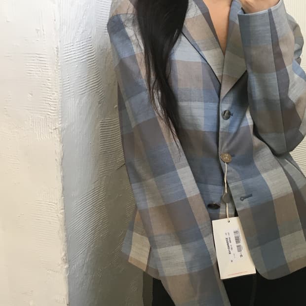 Vivienne Westwood 비비안웨스트우드 레드라벨 체크 싱글 자켓