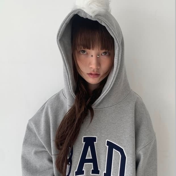 샵페어리 bad 후드티 회색