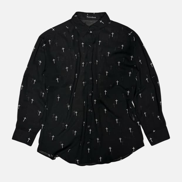 cross embroidery pattern blouse