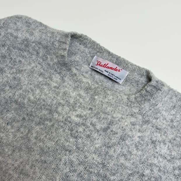 셔틀랜더 쉐기독 니트 그레이 40