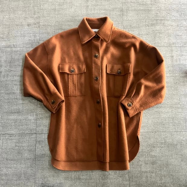 일본빈티지 2Pink 올드스쿨아메카지 혁오풍 투포켓 모직셔츠자켓