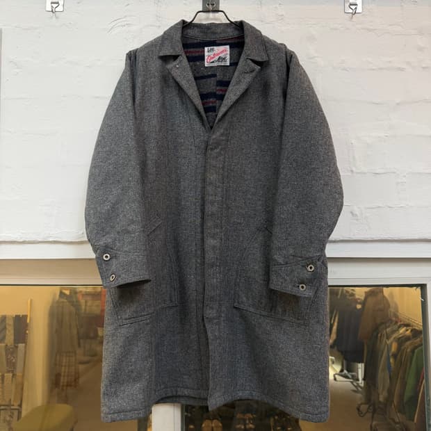 Lee x Nano Universe 블랭킷 모직 헤링본 코트 S