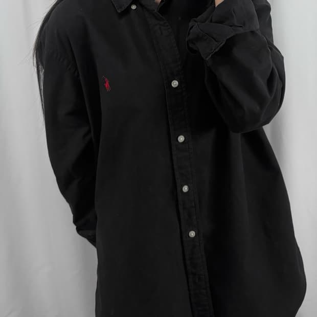 폴로 블랙 클래식 핏 셔츠
