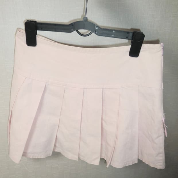 핑크 플리츠 미니스커트 로걀 히메갸루 빈티지 러블리 모리걸 