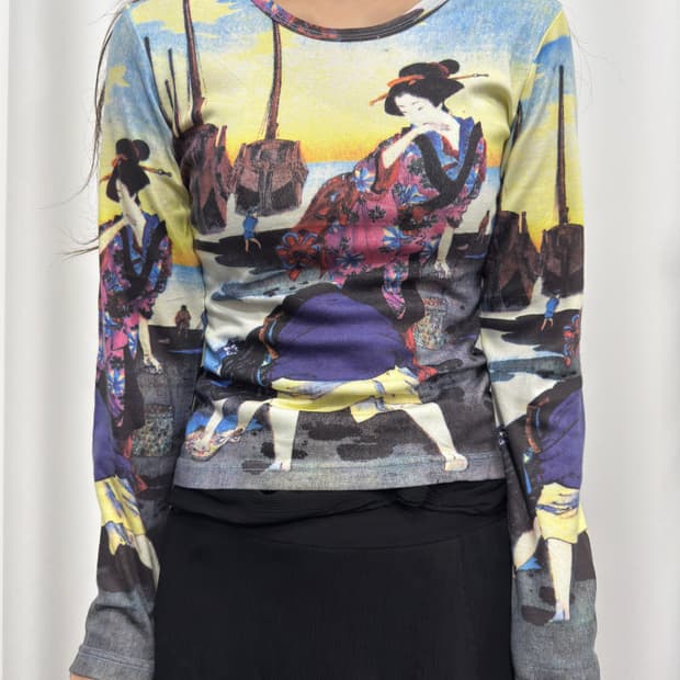lightning oriental printing longsleeve