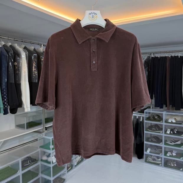 [리오브전포점] 로로피아나 코튼 실크 벨루어 카라티셔츠