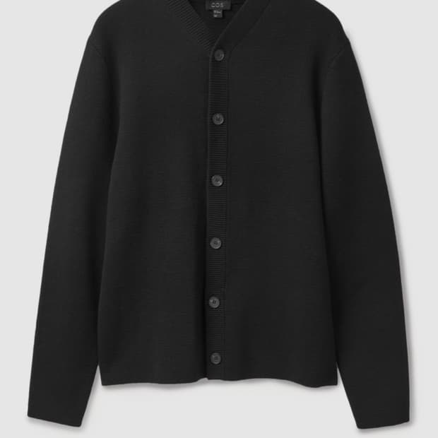 코스 레귤러핏 울 가디건 블랙 M