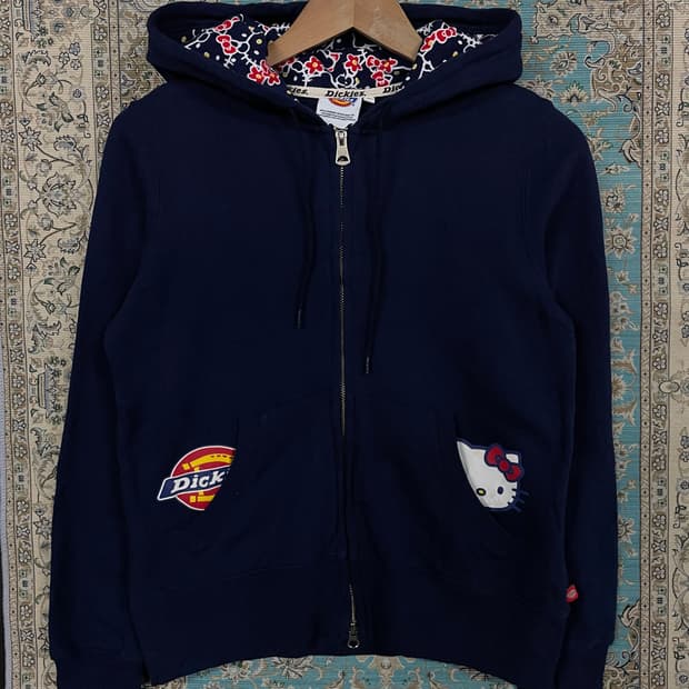 헬로키티X디키즈 네이비 후드집업1684