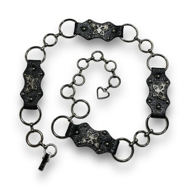 Butterfly Stud Hippie Chain Dark Belt