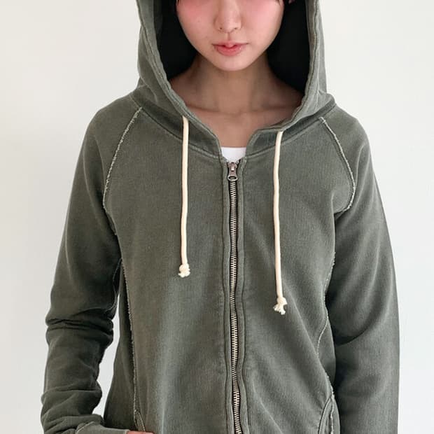 washed lily hoodie (khaki)