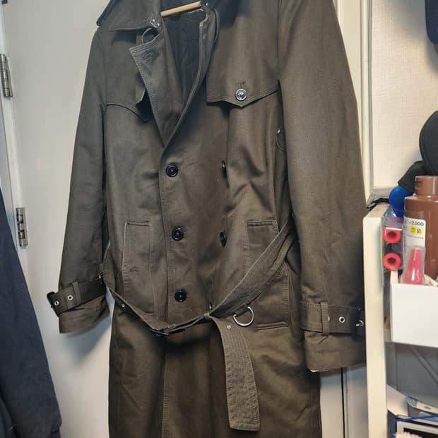 자라 ZARA 카키 트렌치 코트 L