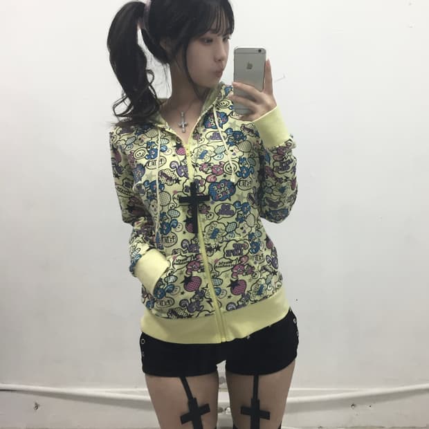 [PETIT BERRY] 펑크 팝갸루 레몬맛 후드집업