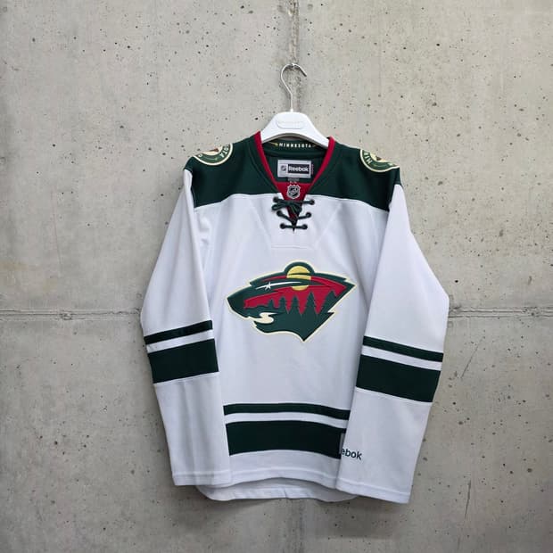 [M]리복 NHL 프리미어 미네소타 와일드 어웨이 하키 져지