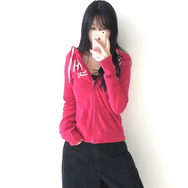 아베크롬비 자수패치 후드집업