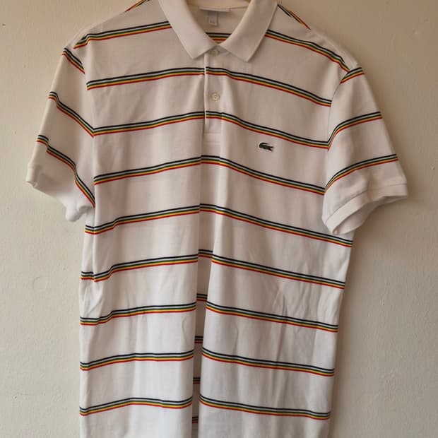 라코스테 남성 레인보우 반팔카라PK티셔츠
