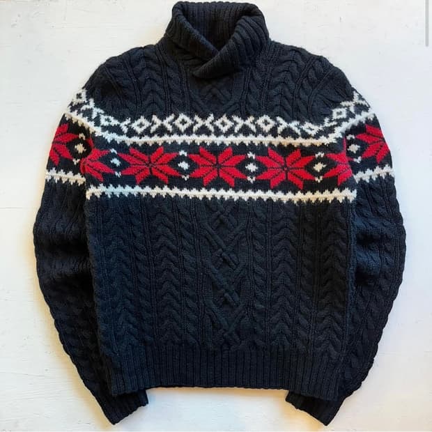 폴로랄프로렌 핸드메이드 노르딕 스웨터