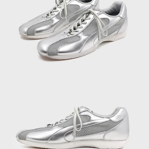 야세 스파이더 레더 스니커즈 실버 240 풀박스