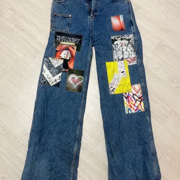 앤더슨벨 Andersson Bell 패치 데님 청바지 팬츠