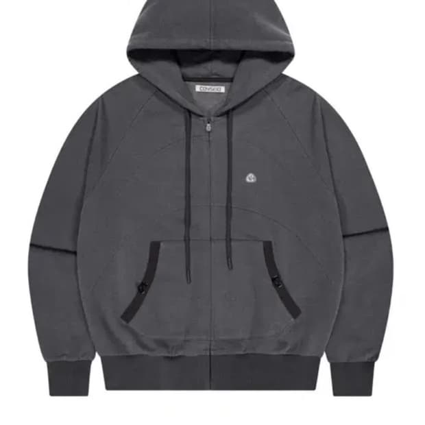 코이세이오 스트링 포켓 후드집업 블랙