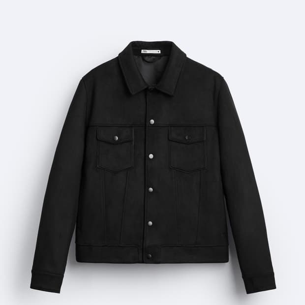 자라 스웨이드 블랙 자켓 M