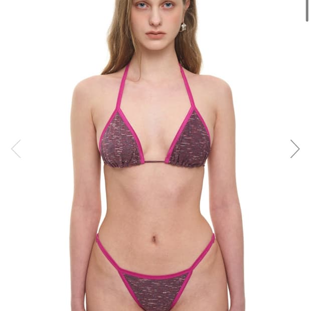 투머치택스 METALLIC SLUB BIKINI (MAUVE) M