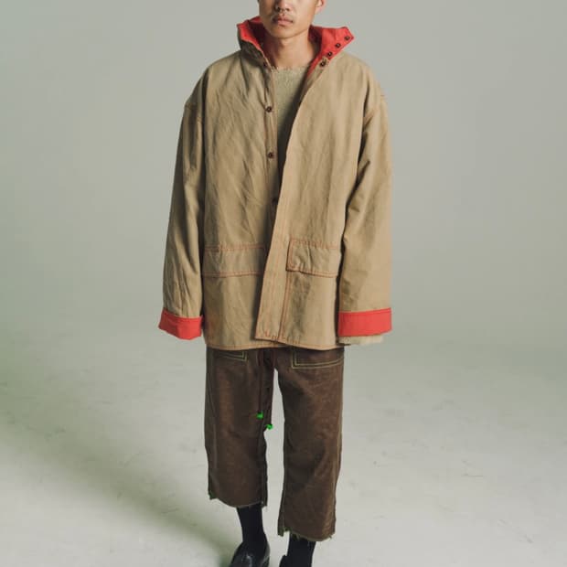 ANECHO HOODED PATCH POCKET JACKET