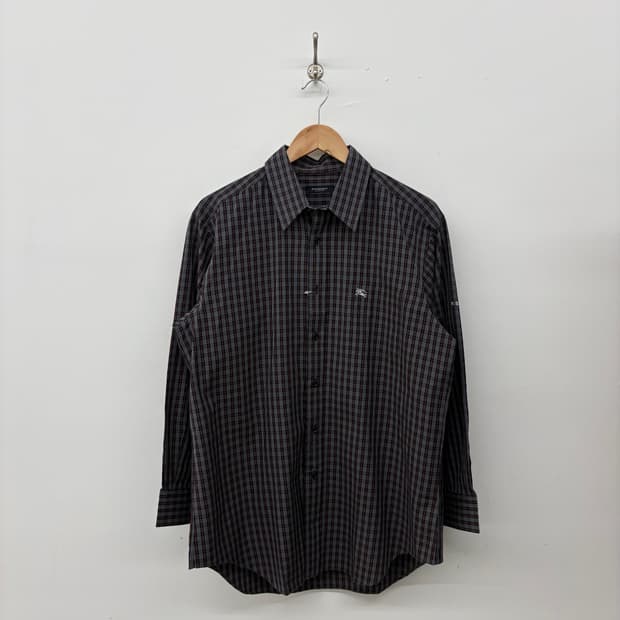 버버리 체크 긴팔 셔츠 남L
