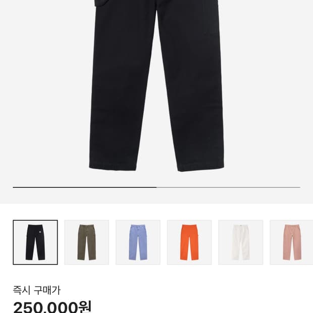 (Stussy) 스투시 Canvas Work Pants Black