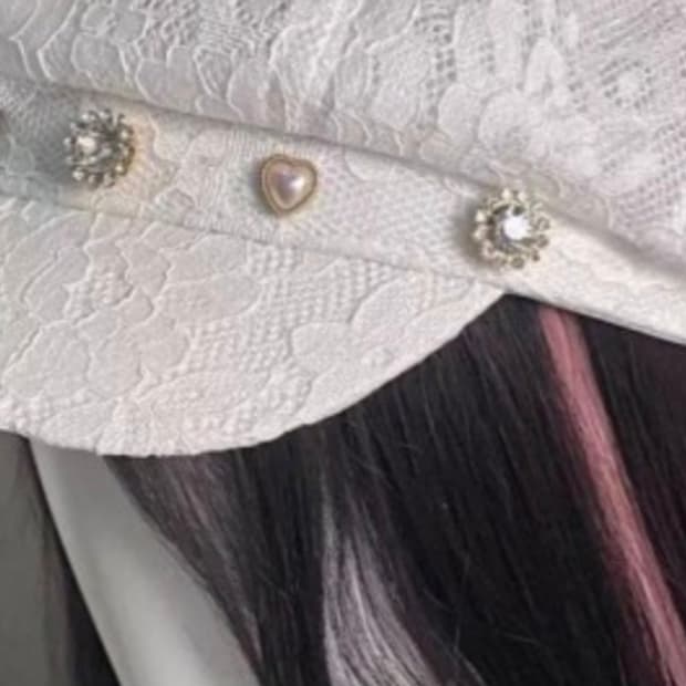 레이스 헌팅캡 베레모 모자 지뢰계 시크릿허니 리즈리사 로지타 양산형 갸루