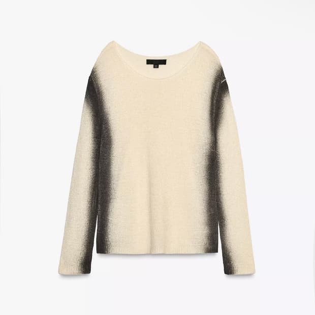 자라 zara 디퓨징 프린트 니트 스웨터 L