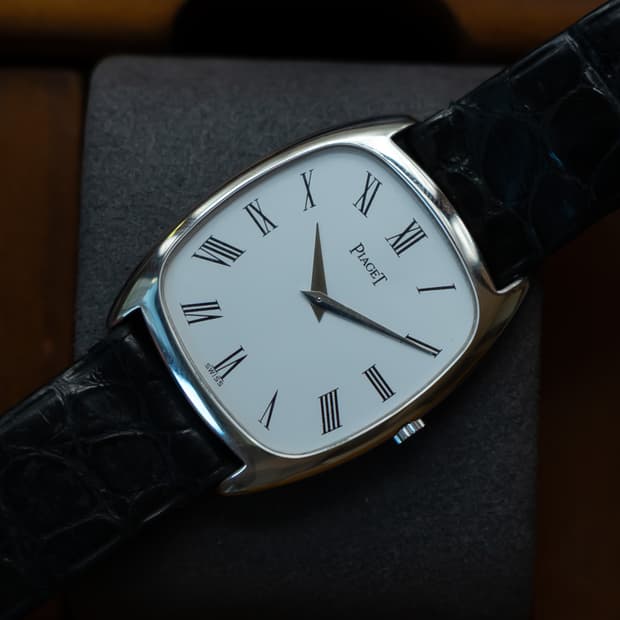 피아제 엘립스 화이트골드 수동 시계