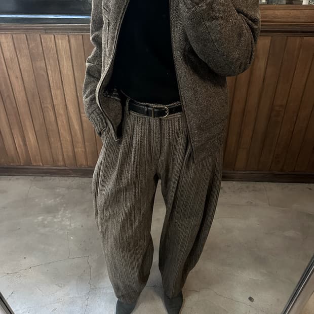 CHLOE stripe wool trouser pants